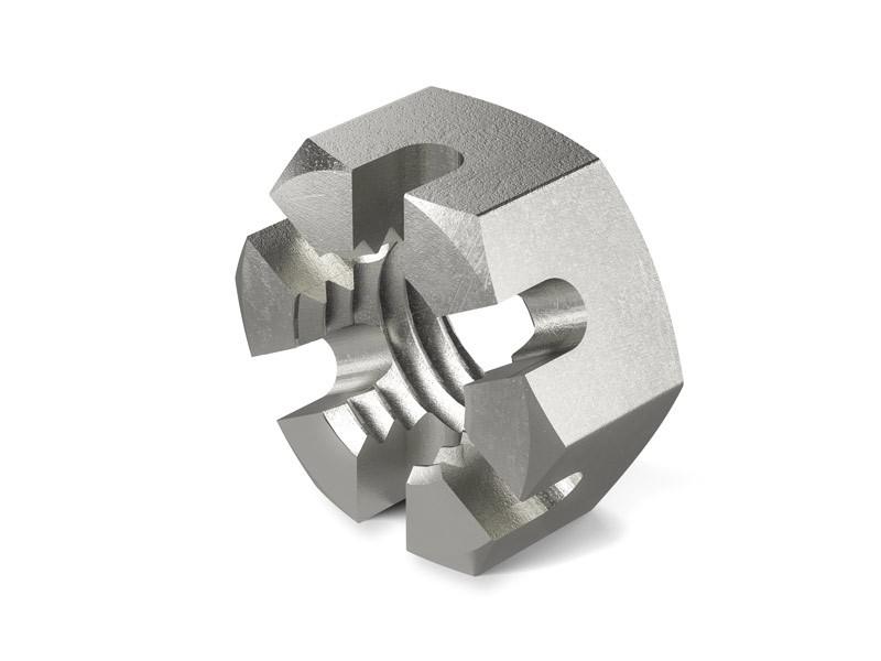 DIN 979 Гайка коронна ниска INOX A2