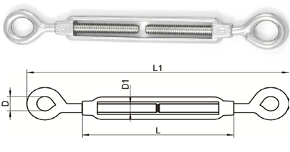 DIN1480 Обтегач ухо- ухо INOX A2
