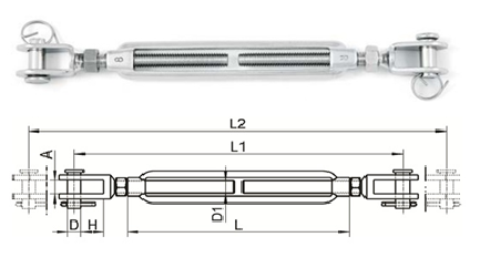 8245 Обтегач вилка-вилка INOX A4