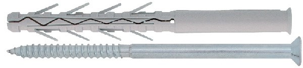 TUP4 Двойноразтварящ дюбел с винт с фрезенкова глава