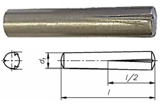 DIN 1472 Щифт конусен с отвор