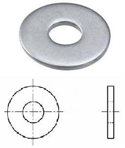 DIN 9021 Подложна шайба широка периферия 3D