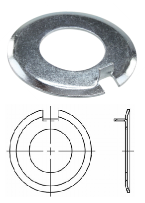 DIN 432 Шайба осигурителна с външен стопор INOX A4