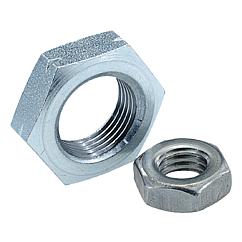 DIN 439 Гайка машинна ниска