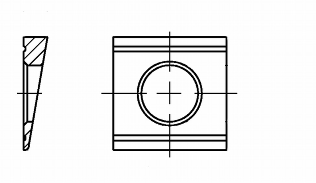 DIN 6918 HV Шайба подложна квадратна с наклон 8%, HDG