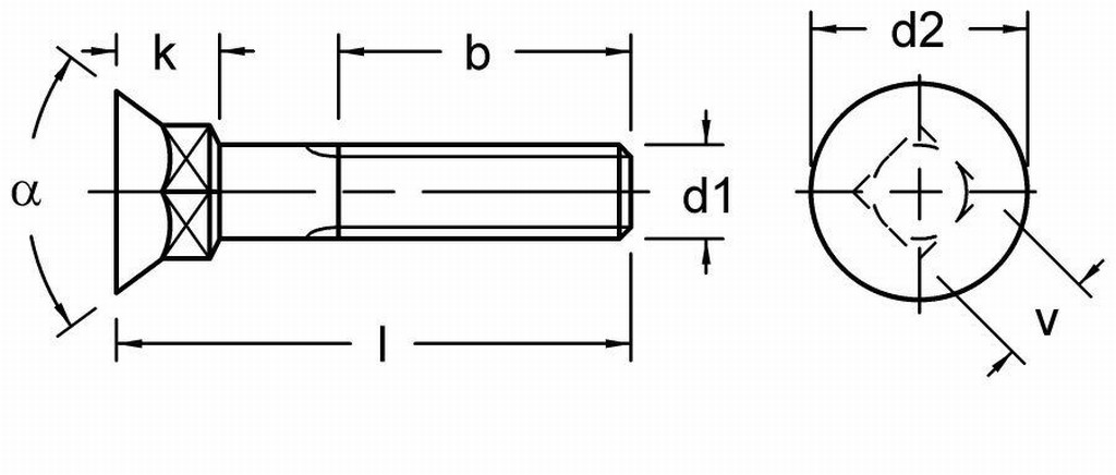 Болт лемежен с нисък квадрат М10х50 черен