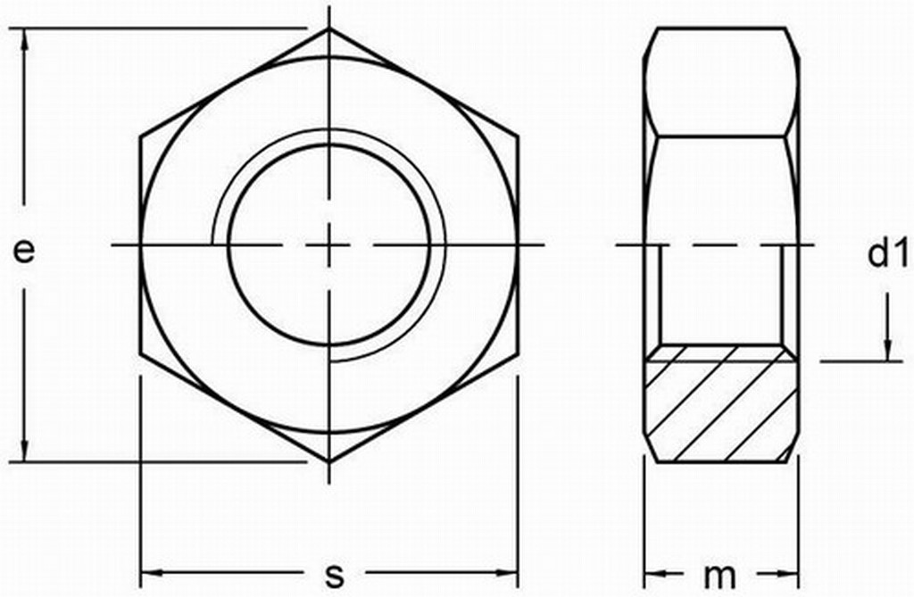 Гайка машинна М16 S32 черна