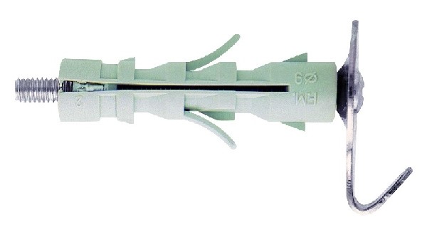 Комплект универсален дюбел  с тясна кука 9х40