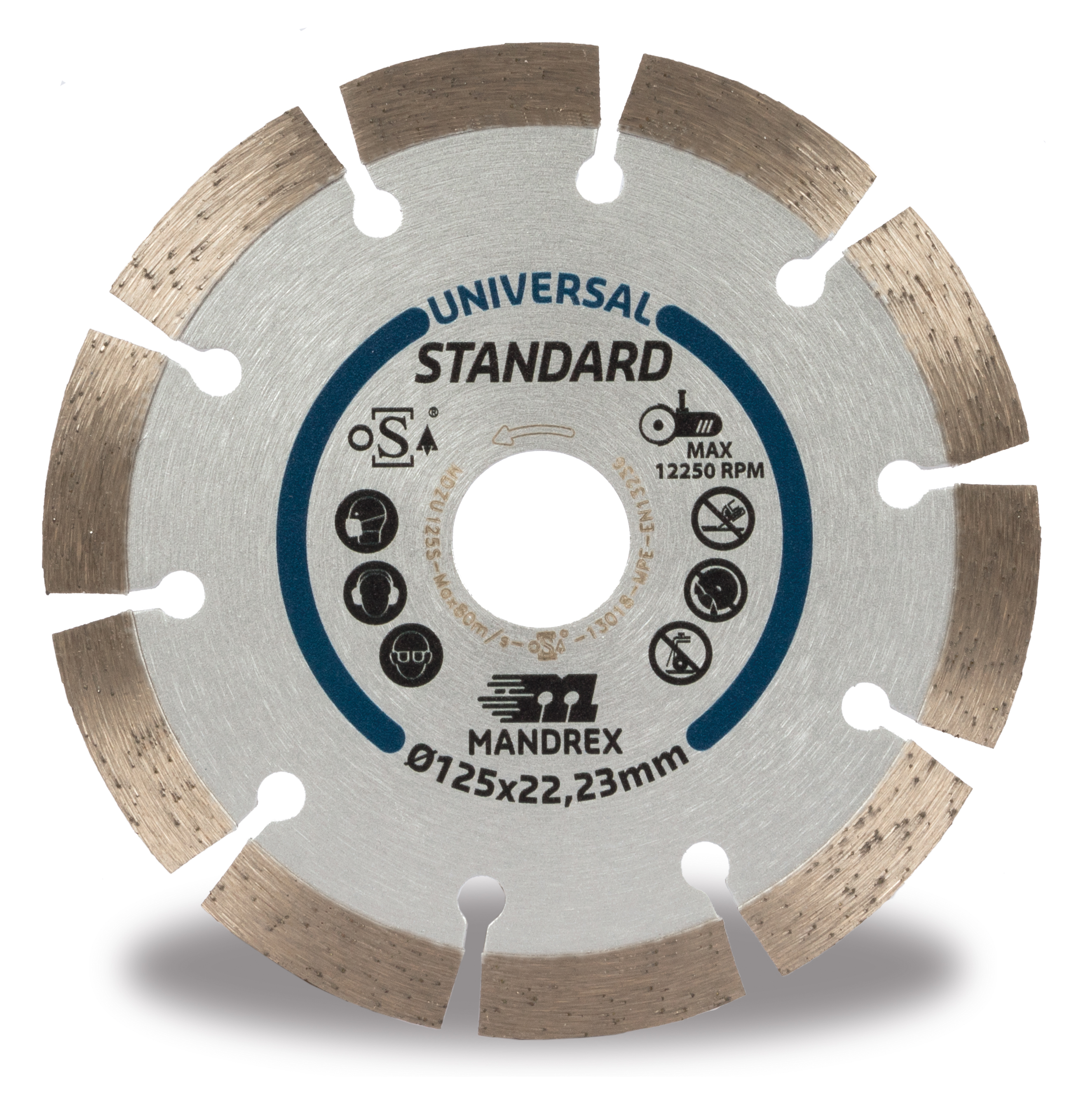 Сегментиран универсален диамантен диск за рязане на бетон,тухла,камък UNIVERSAL-STANDART 125mm
