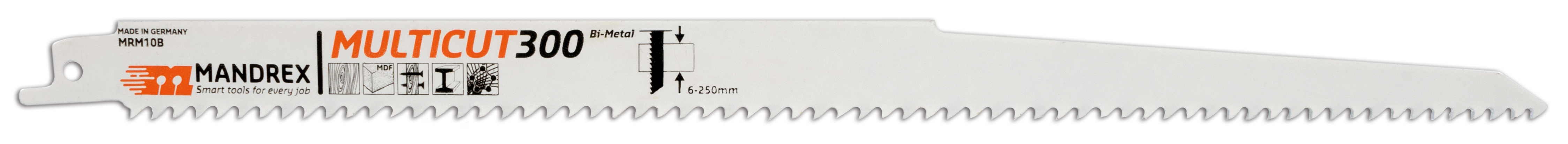 Нож многофункционален за електр. ножовка, за дърво MULTICUT 300x19x1.27